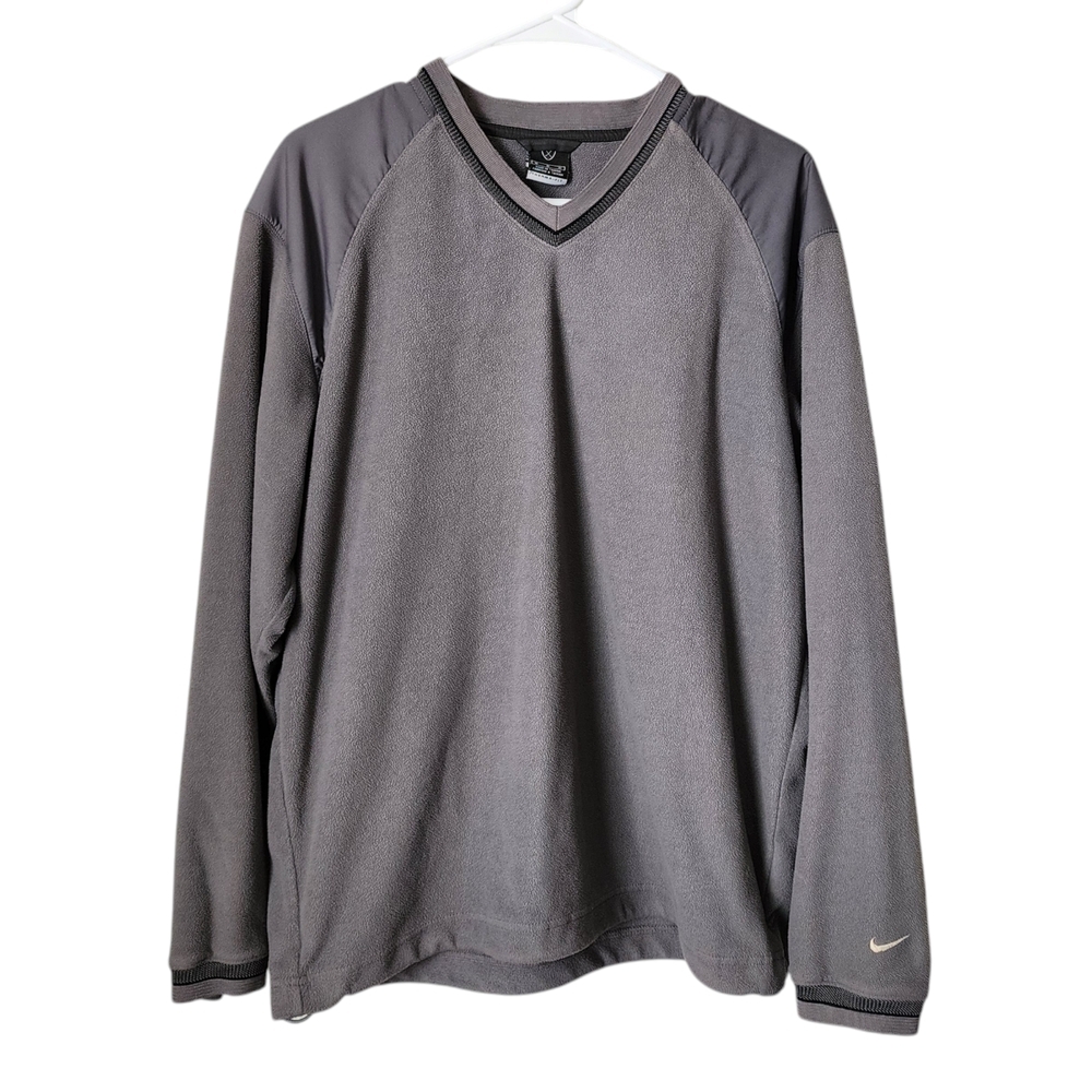NIKE x‎ VINTAGE y2k golf fleece shirt long sleeve fleece top in grey size M